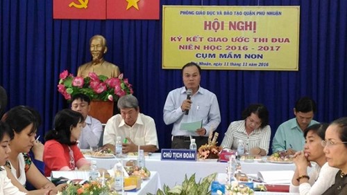 Hội nghị ký kết giao ước thi đua cụm mầm non